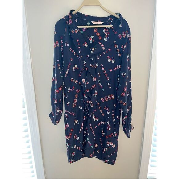 Rebecca Taylor Mini Silk shirt Dress Floral Size 6 - Picture 2 of 7